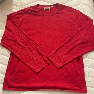 Fear of God Bright Red Large Long Sleeve Shirt